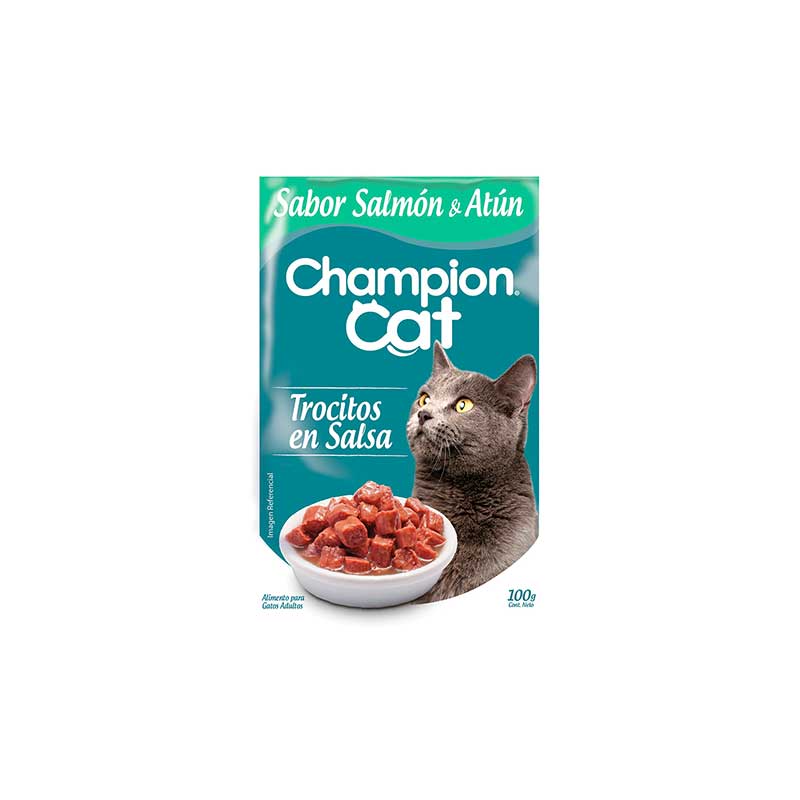 Champion Cat Pouch Atún y Salmón 100g