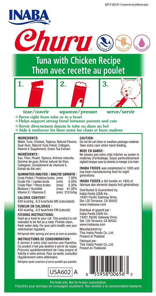 Snack Churu Atún y Pollo para Gatos