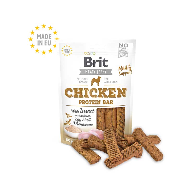 Snack Brit barra de proteína de Pollo e Insectos para Perros