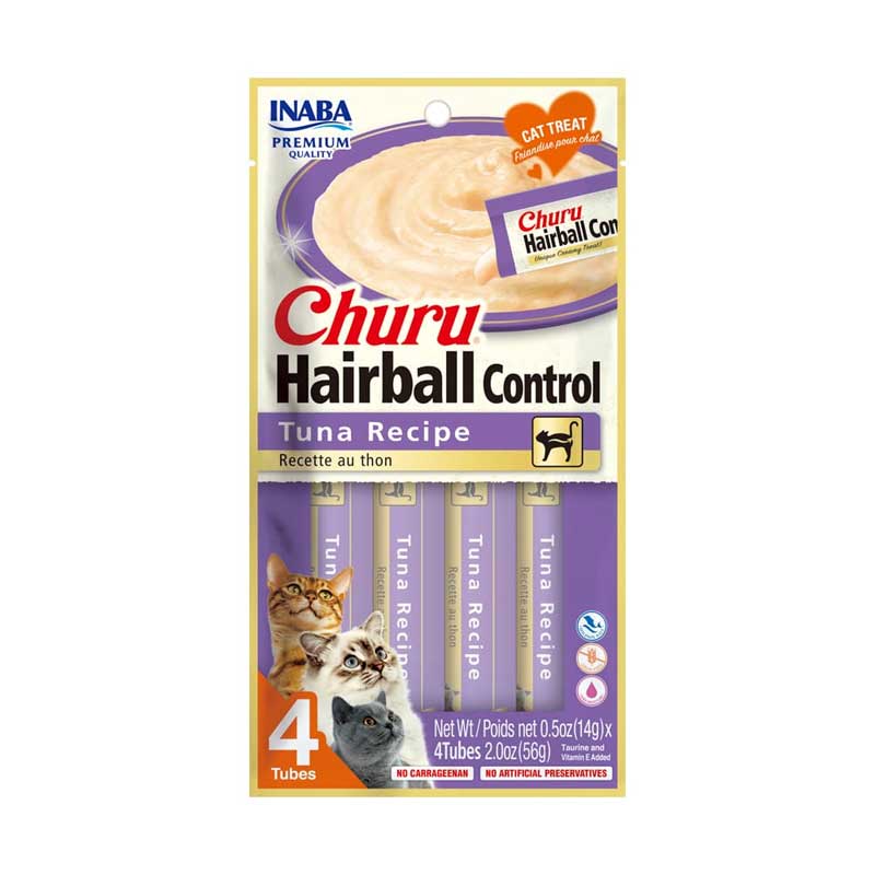 Churu Hairball Control Atún para Gatos 4 tubos (14 gr c/u)