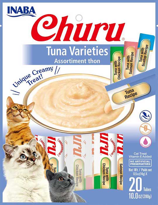 Snack Churu Pack Tubos Variedades de Atún para Gatos