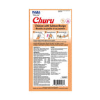 Churu Snack Pollo y Salmón para Gatos en paquete de 4 tubos, premio cremoso con receta de pollo y salmón para gatos.