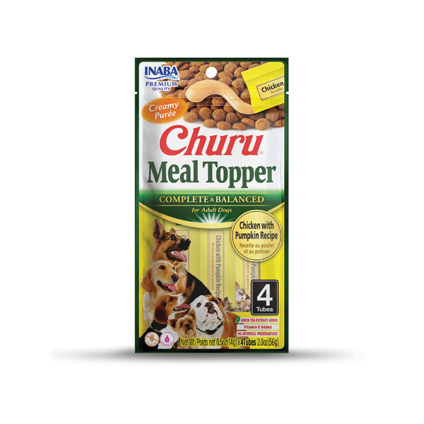 Churu Meal Topper Pollo y Zapallo para Perros 4 tubos (14 gr c/u)