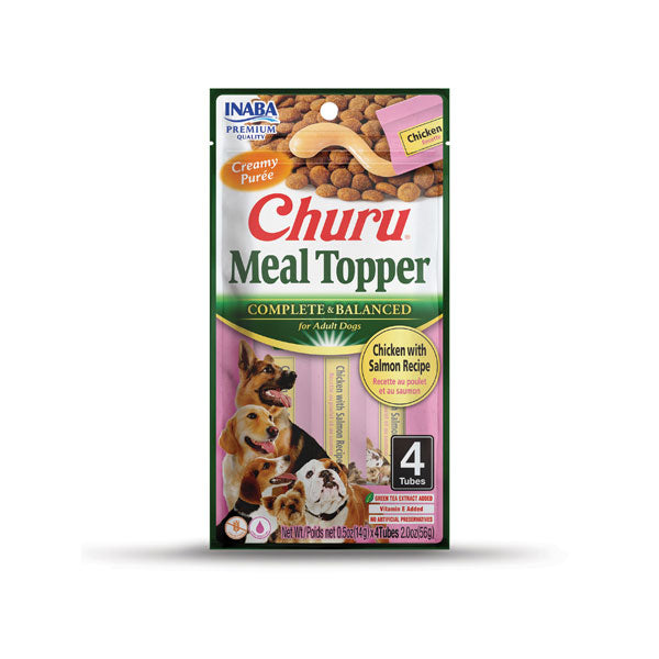 Churu Meal Topper Pollo y Salmón para Perros 4 tubos (14 gr c/u)
