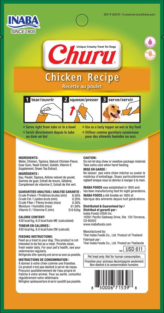 Snack Churu Pollo para Perros