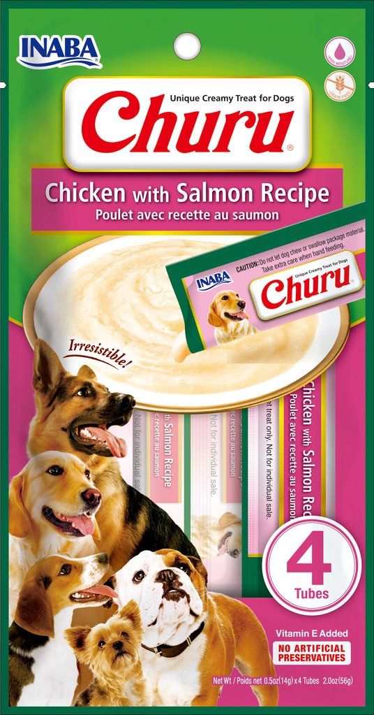  Snack Churu Pollo y Salmón para Perros