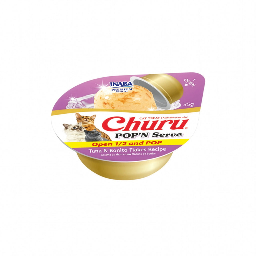 Churu Pop'n Serve Atún y Hojuelas de Bonito x 2 Unidades