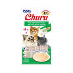 Snack Churu Atún y Pollo para Gatos, premio cremoso en tubos individuales con receta de atún y pollo para felinos.