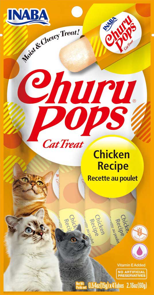 Snack Jalea Jugosa "Churu Pops" Pollo para Gatos