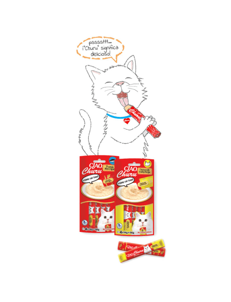  Snack Churu Pollo para Gatos