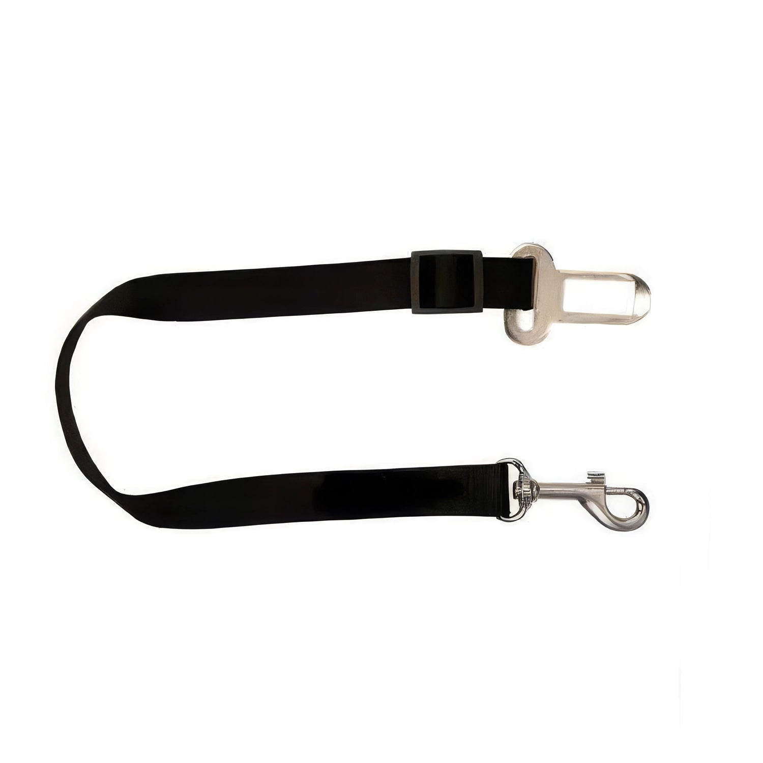 Correa Cinturón de Seguridad Camon con cinta ajustable, mosquetón metálico y anclaje para cinturón de auto para transportar perros.