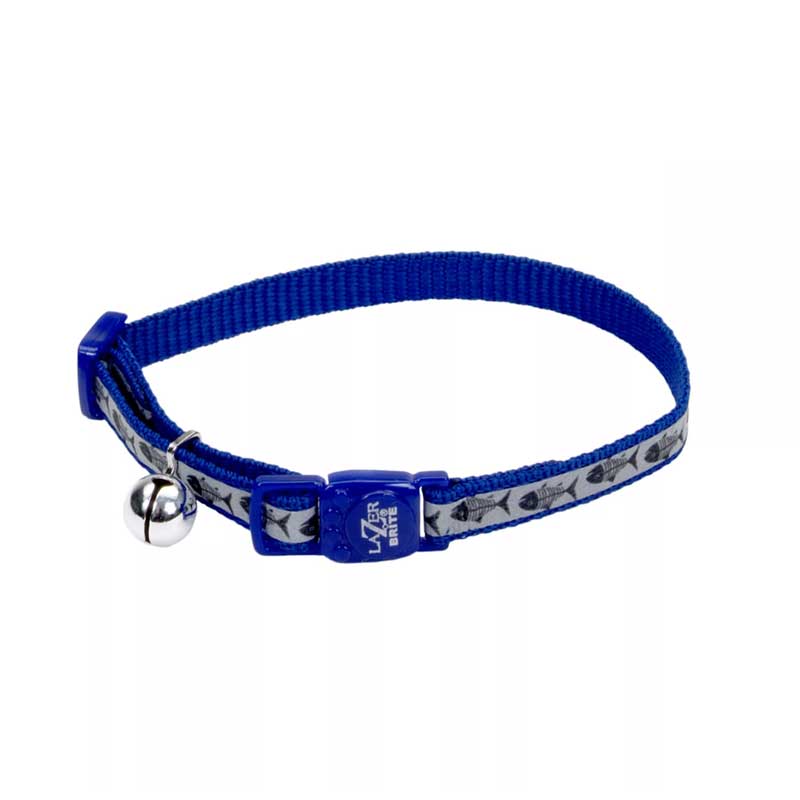 Coastal Lazer Brite Collar para Gatos - Fish Bones