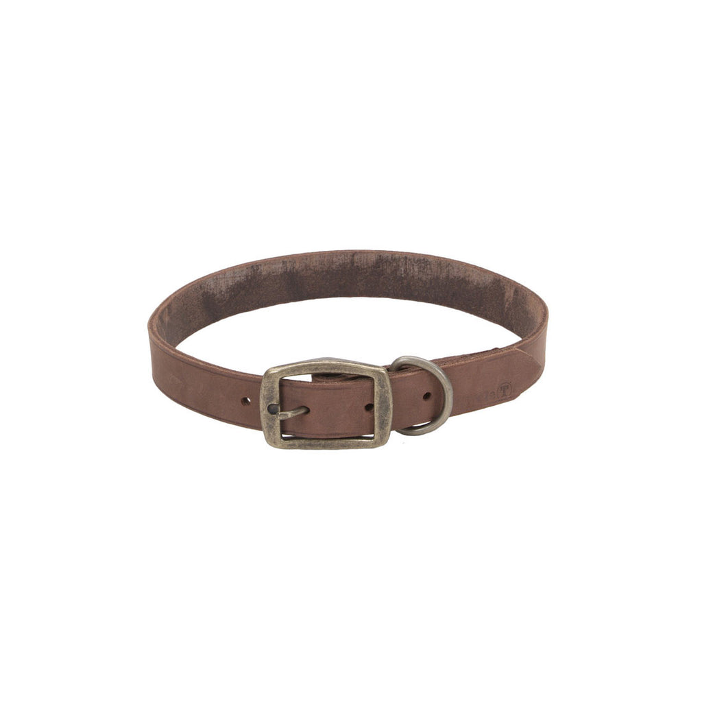 Collar de Cuero Chocolate Circle-T - 10''