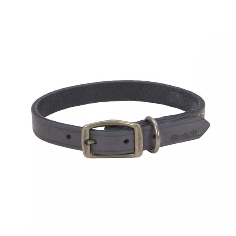 Collar de Cuero Gris Circle-T - 14''
