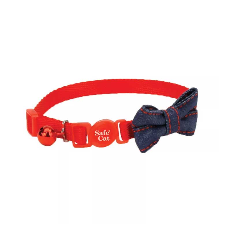 Coastal Embellished Collar para Gatos - Bow Tie Red