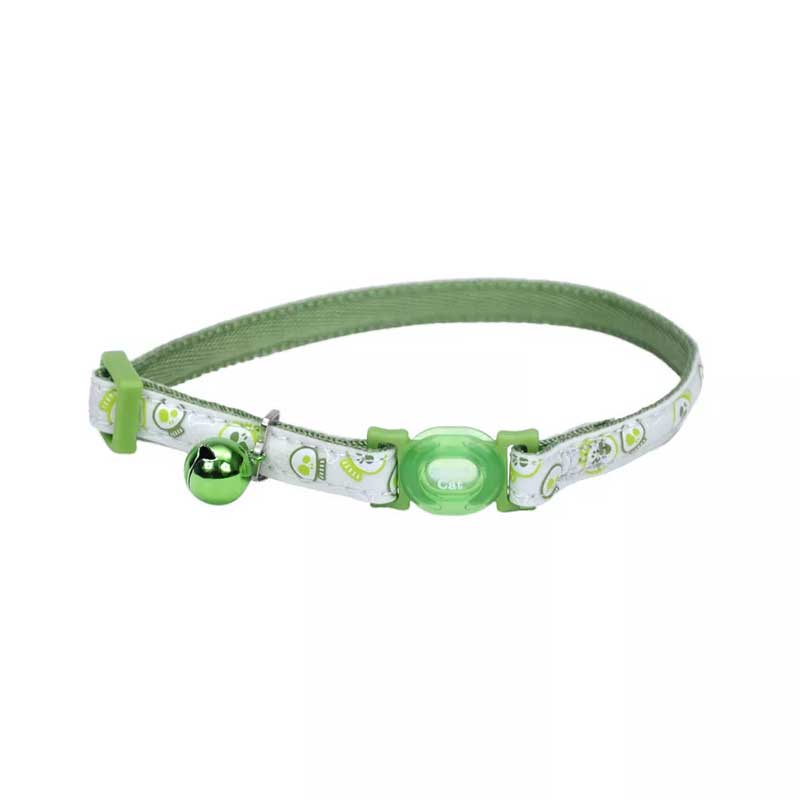 Coastal Glow in the Dark Collar para Gatos - Skulls