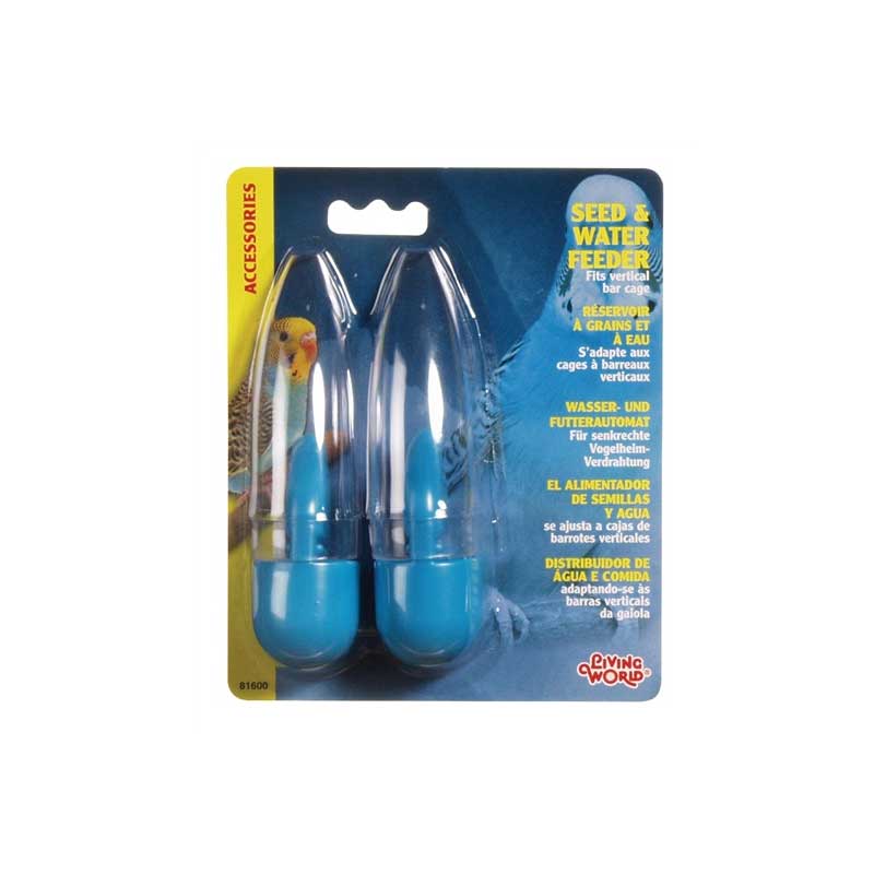 Comedero y Bebedero aves para Jaulas Barras Verticales