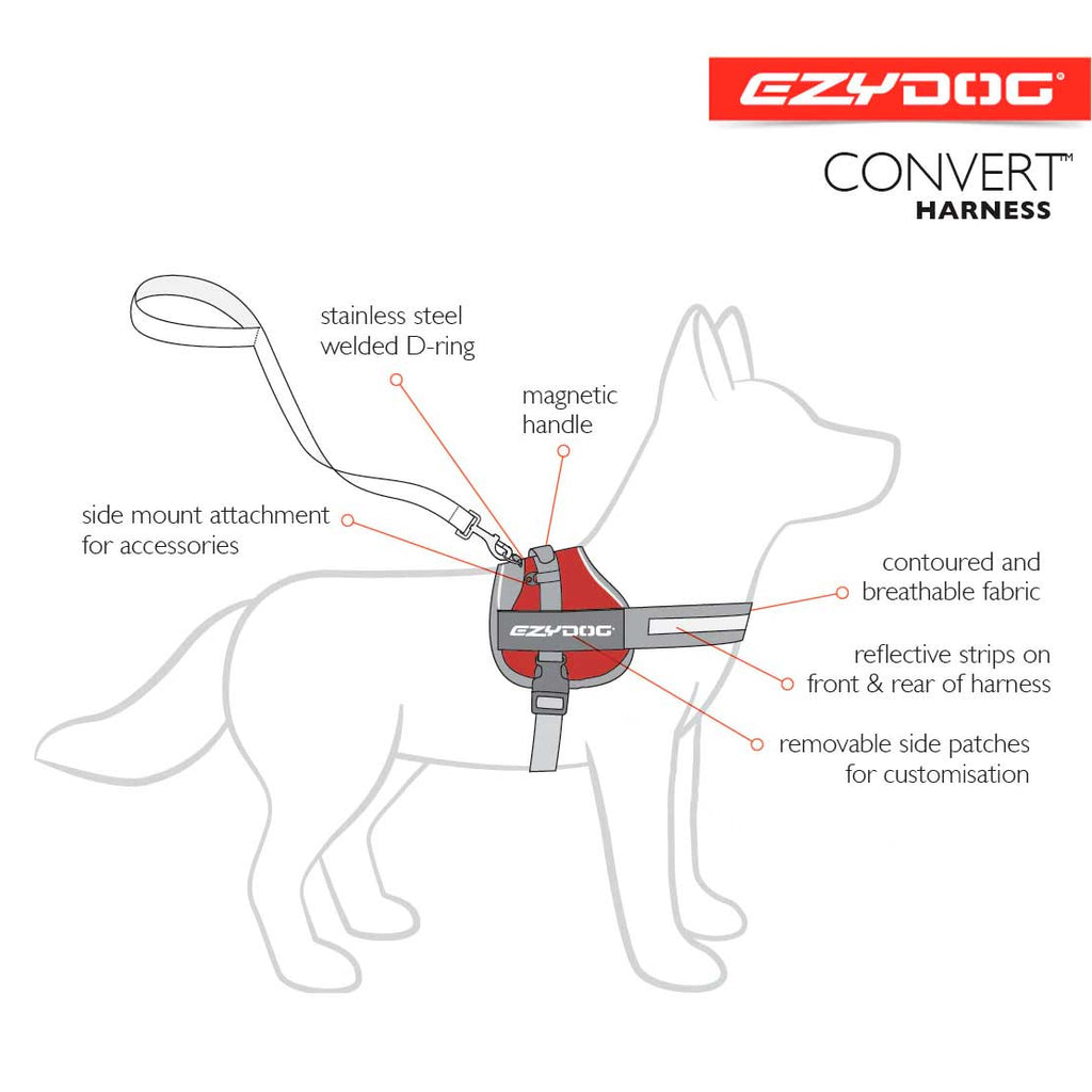Convert Harness EzyDog - Negro / Medium