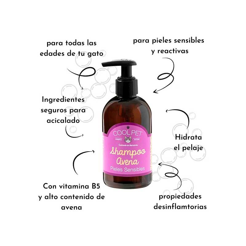 Cool Pet Shampoo de Avena para Gatos 250 ml