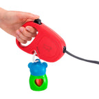 Correa Retráctil Flippy One con cinta retráctil negra, mango ergonómico y mosquetón metálico para paseos seguros con perros.