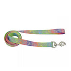 Coastal Lazer Brite Correa Rainbow Hearts para Perros - M