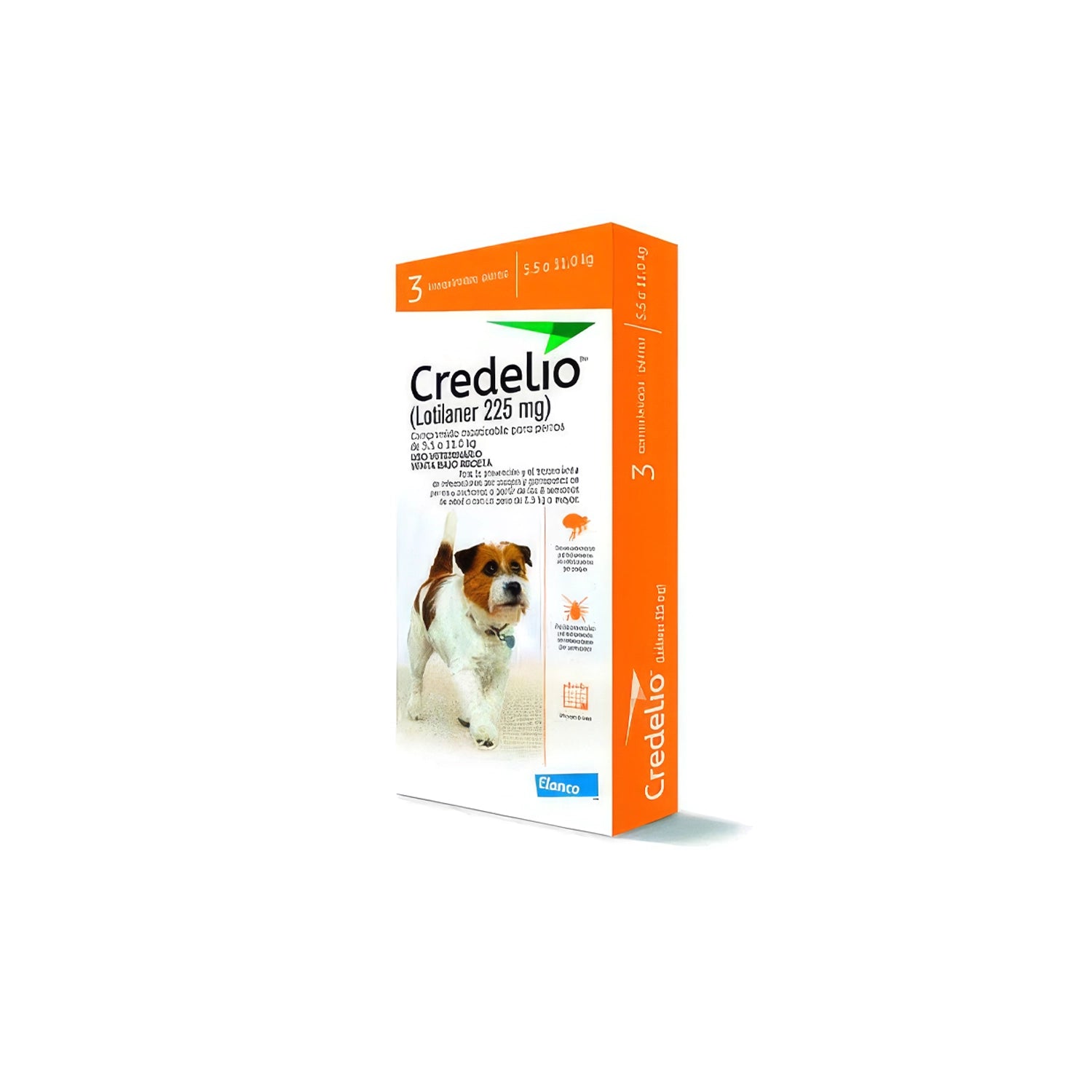 Credelio Antiparasitario Externo para Perros, comprimidos masticables con lotilaner para perros de 5,5 a 11 kg de peso.