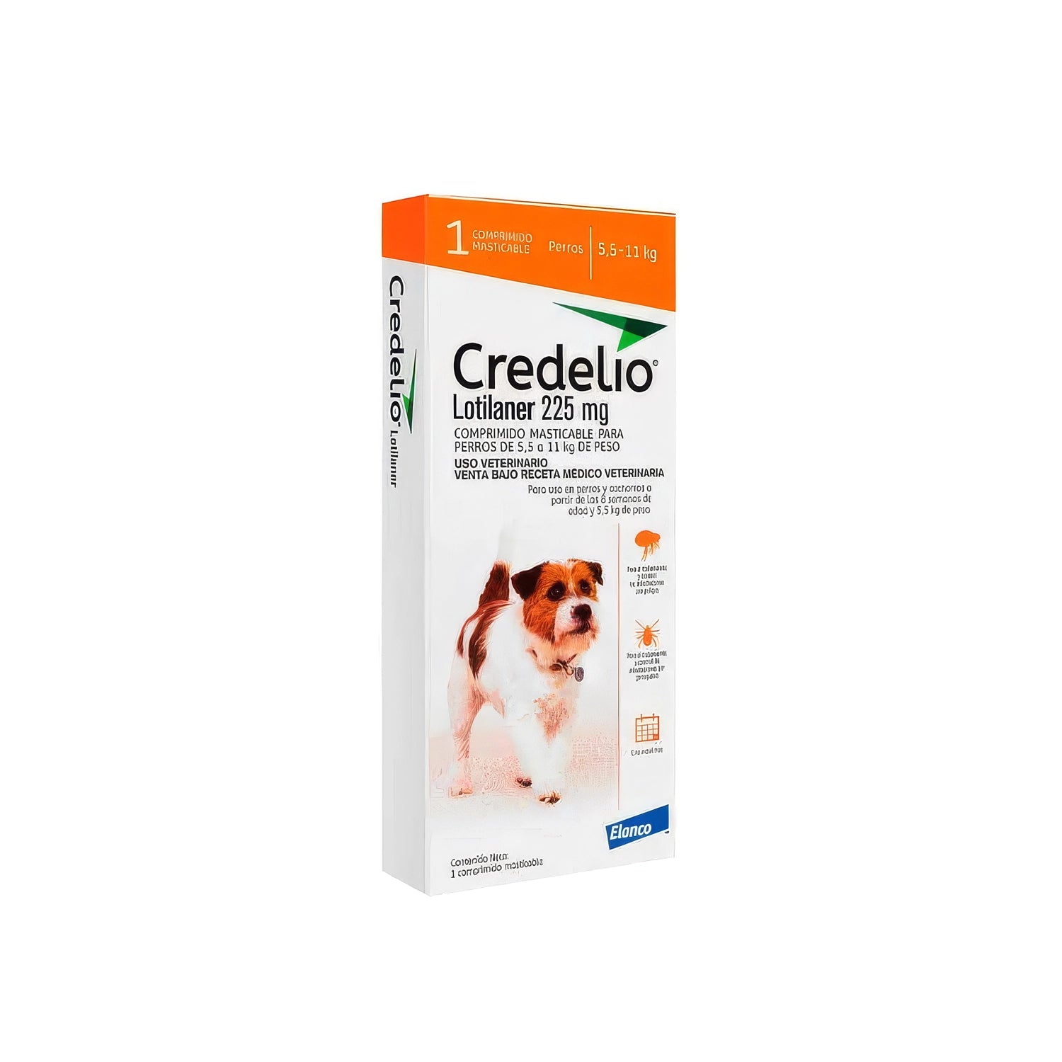 Credelio Antiparasitario Externo para Perros, comprimido masticable con lotilaner para perros de 5,5 a 11 kg de peso.