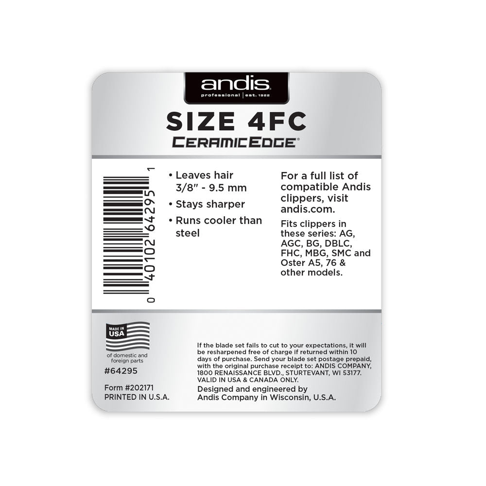Cuchilla Desmontable Andis CeramicEdge Tamaño 4FC