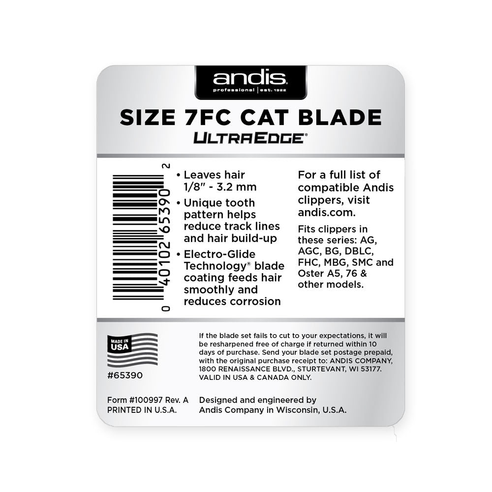 Cuchilla Desmontable Andis UltraEdge "Cat Blade" Tamaño 7FC