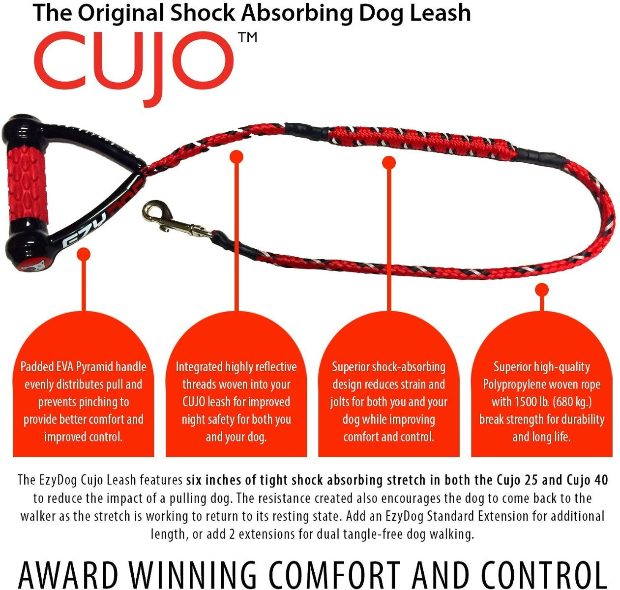 Correa CUJO™ 40" Absorción de Tirones EzyDog