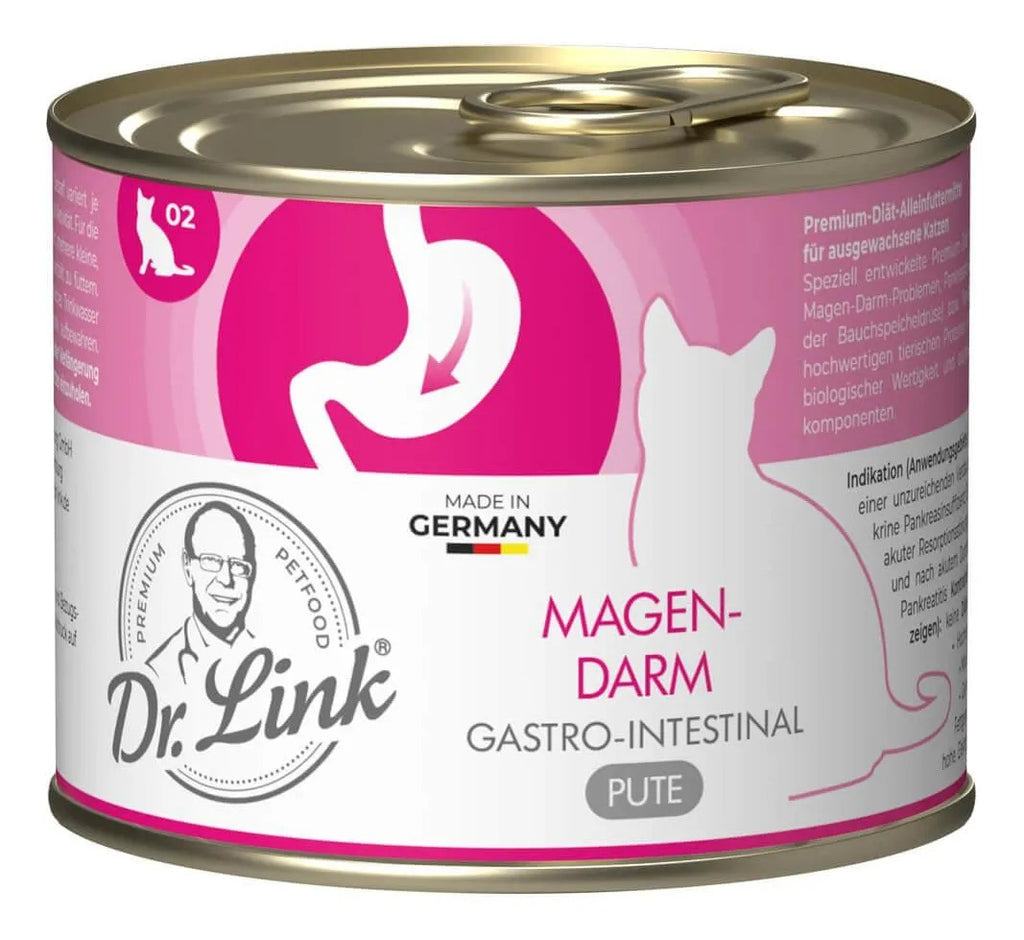 Dr. Link Lata Dieta Especial Gastrointestinal Pavo para Gatos 200 g