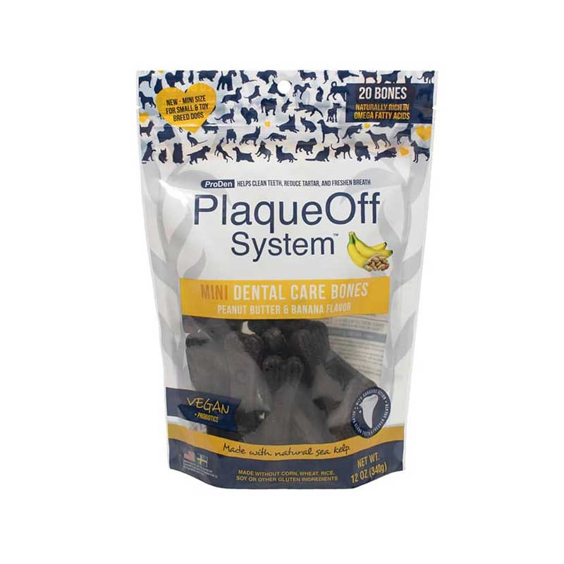Mini Huesos Dentales Mantequilla de Maní y Banana ProDen Plaque Off 340 g