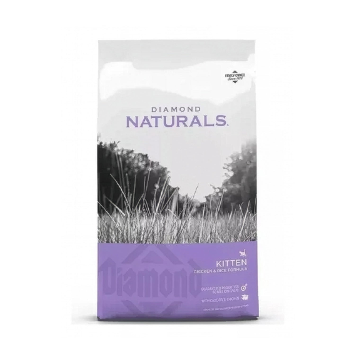 Diamond Naturals Pollo y Arroz para Gatitos en bolsa original, alimento seco premium con pollo y arroz para el crecimiento saludable.