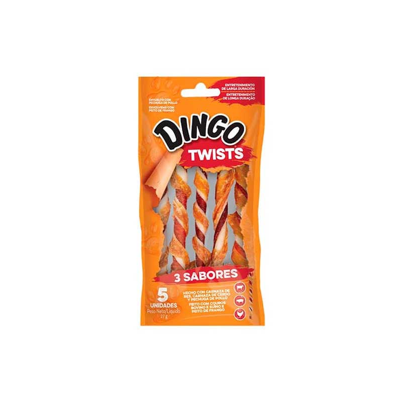 Dingo Snack Triple Flavor Twist - 5 unidades