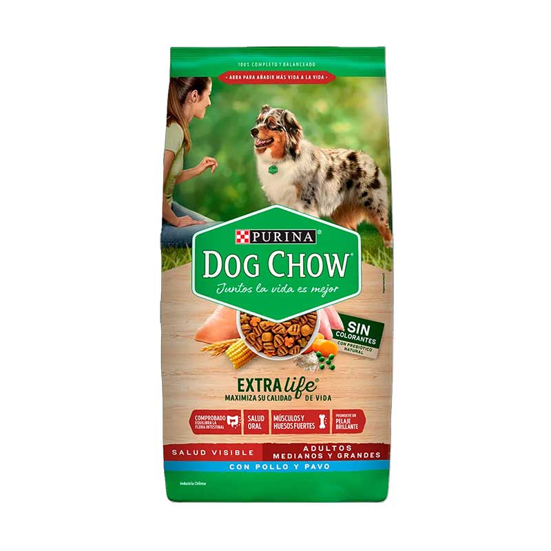 Dog Chow Pollo y Pavo para Perros Razas Medianas y Grandes - 8 Kg