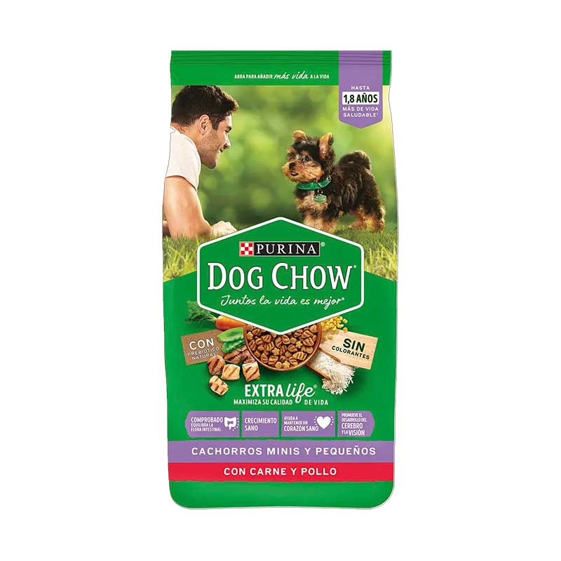 Dog Chow Carne y Pollo para Cachorros Razas Minis y Pequeñas - 8 Kg