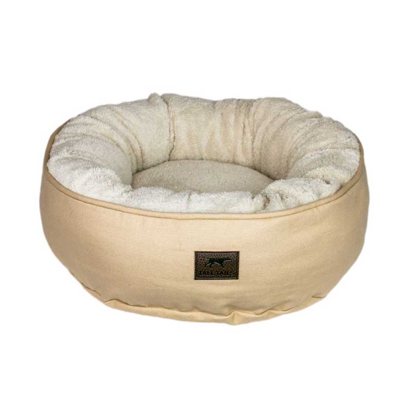 Cama Donut "Dream Chaser" Tall Tails - Small (46 cm x 46 cm x 18 cm) / Khaki