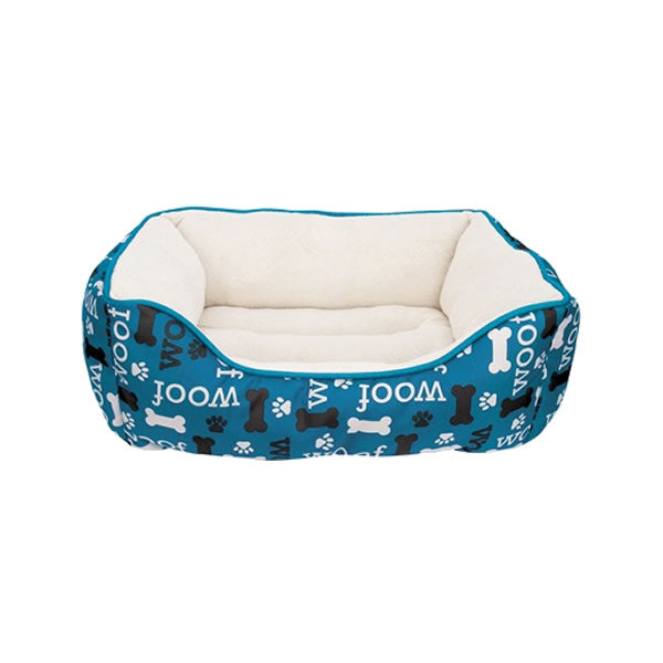 Dogit Dreamwell Cama Rectangular "Woof & Bone"