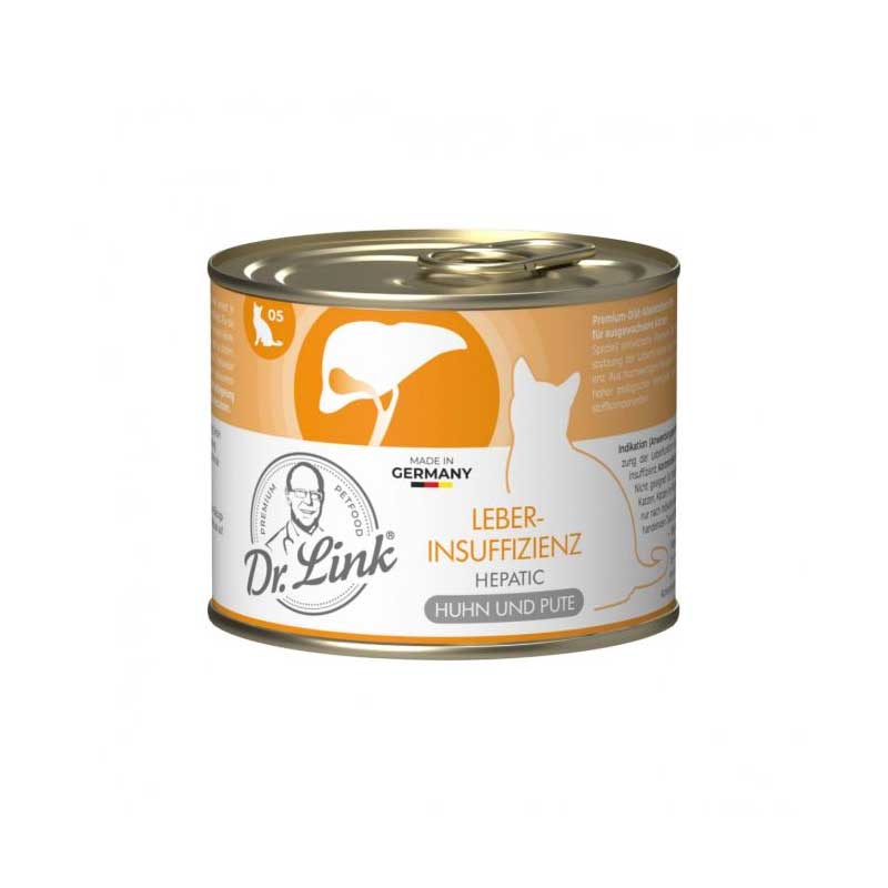 Dr. Link Lata Dieta Especial Hepático Pollo y Pavo para Gatos 200 g