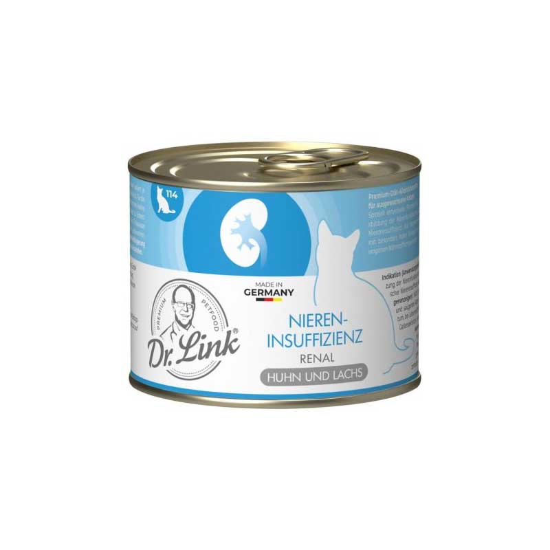 Dr. Link Lata Dieta Especial Renal Pollo y Salmón para Gatos 200 g