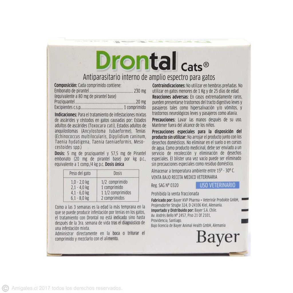 Antiparasitario DRONTAL Gatos
