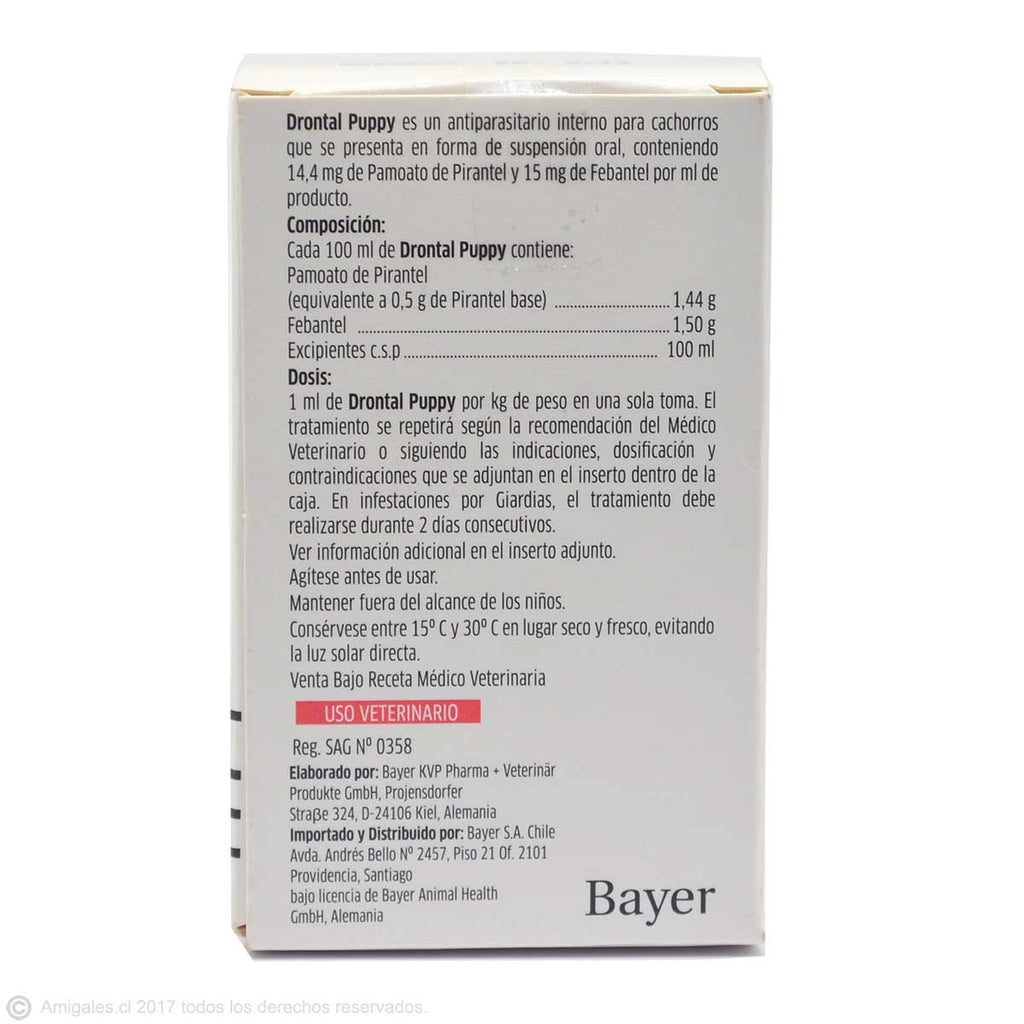 Antiparasitario DRONTAL PUPPY para Cachorros