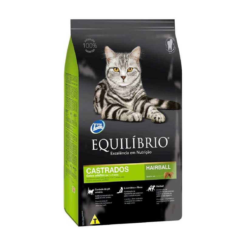 Equilibrio Hairball para Gatos Castrados - 1,5 Kg