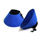 Collar Isabelino KONG EZ Soft para perros pequeños y gatos, diseño acolchado azul para recuperación postoperatoria.