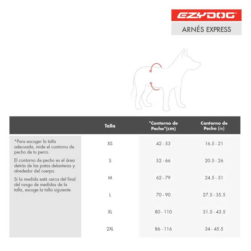 Arnés Express Ezydog - Negro / L