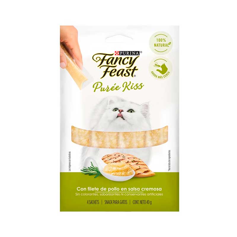 Snack Fancy Feast Purée Kiss de Pollo Cremoso 40 g