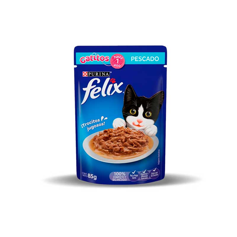 Felix Classic Pouch Pescado para Gatitos 85 g