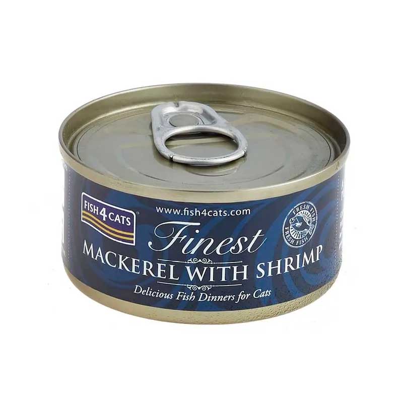 Fish4Cats Lata Finest Mackarel with Shrimp 70 gr