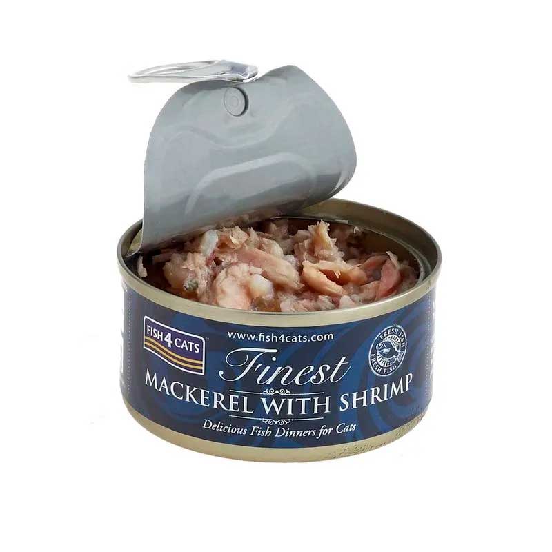 Fish4Cats Lata Finest Mackarel with Shrimp 70 gr