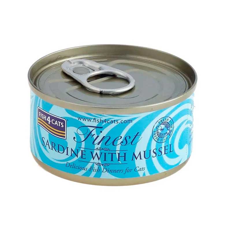 Fish4Cats Lata Finest Sardine with Mussel 70 gr